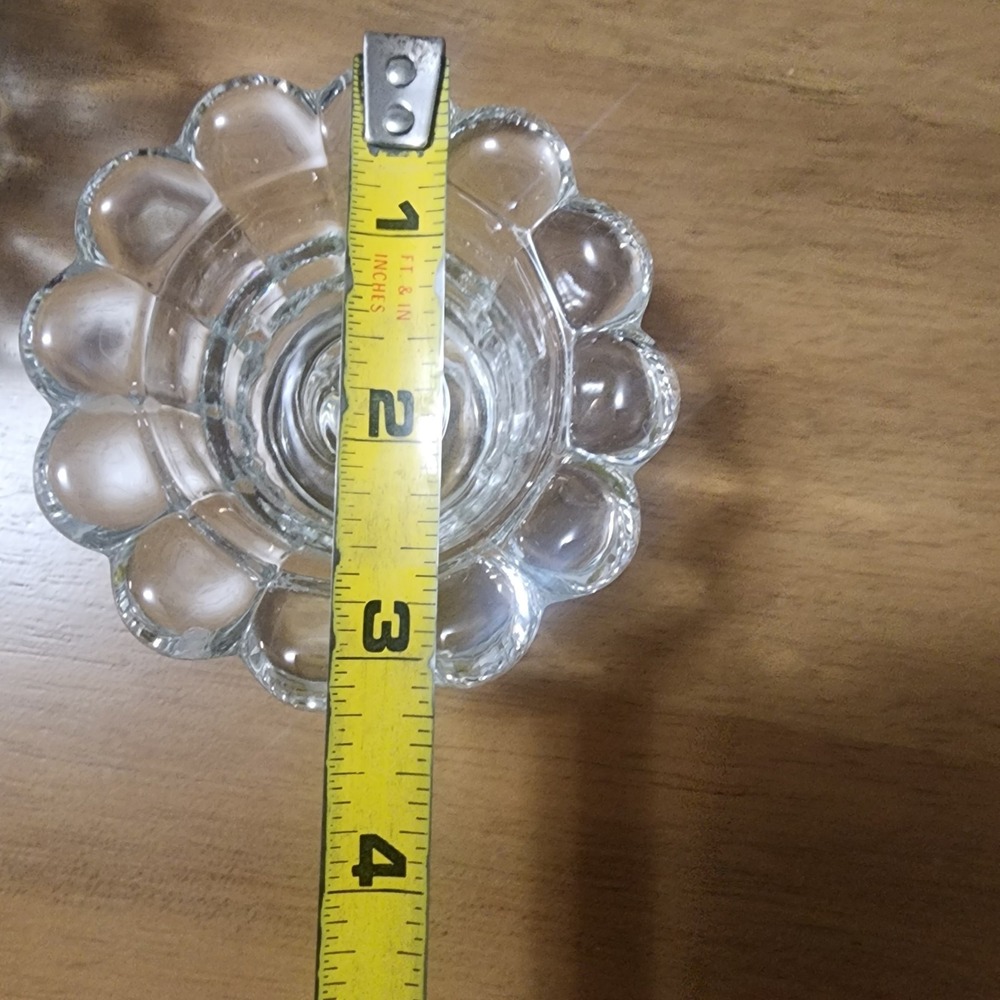 Tiffany Votive Candle Holders Vintage Glass NIB Set Of 2 - Picture 2 of 6